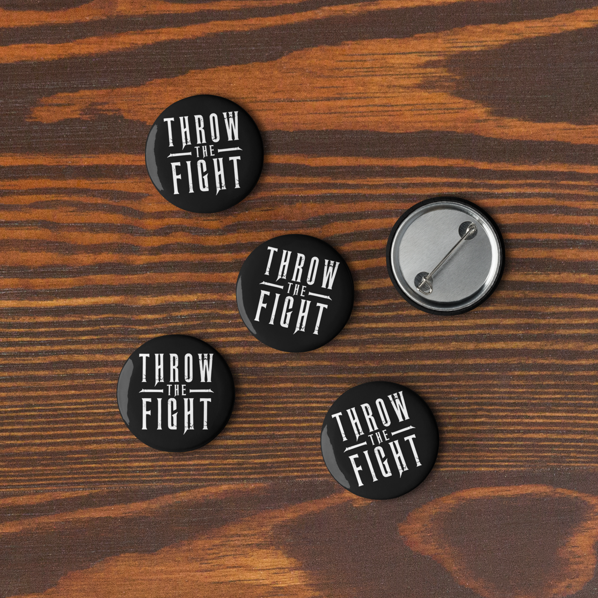 Set of logo pin buttons