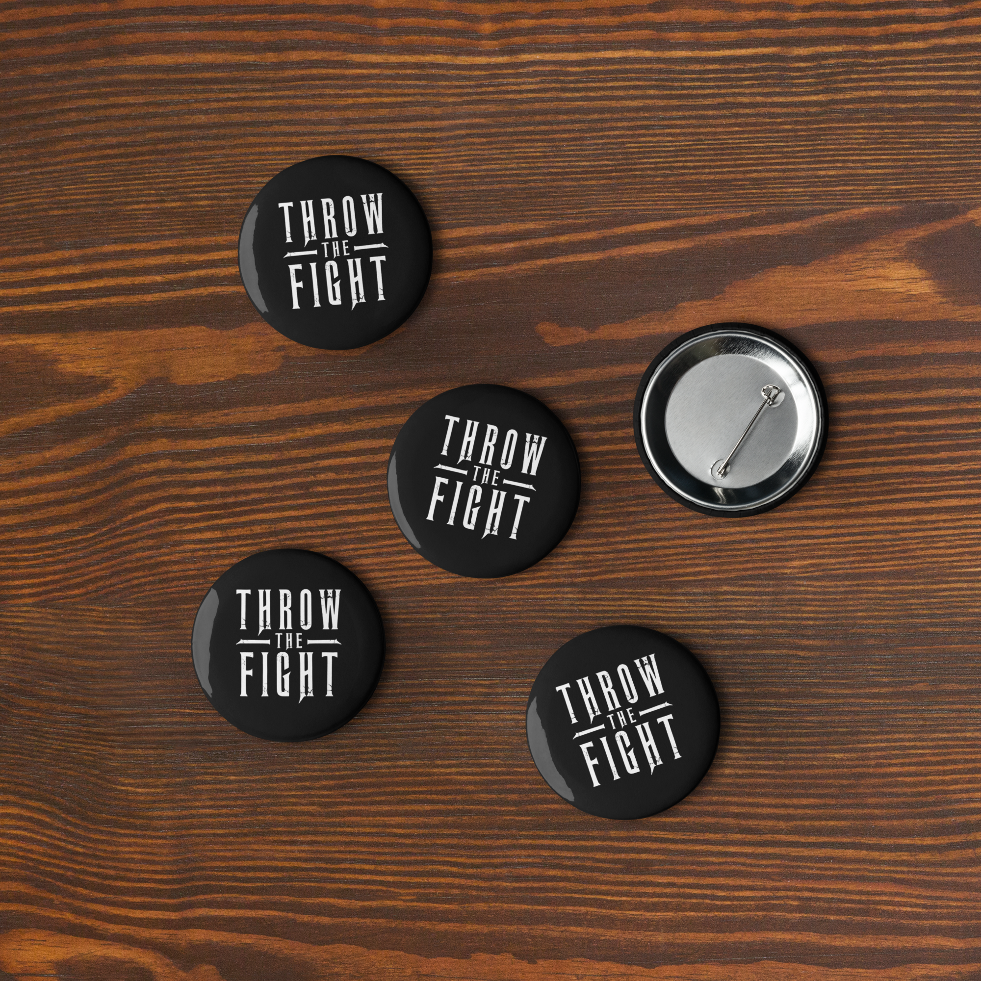 Set of logo pin buttons